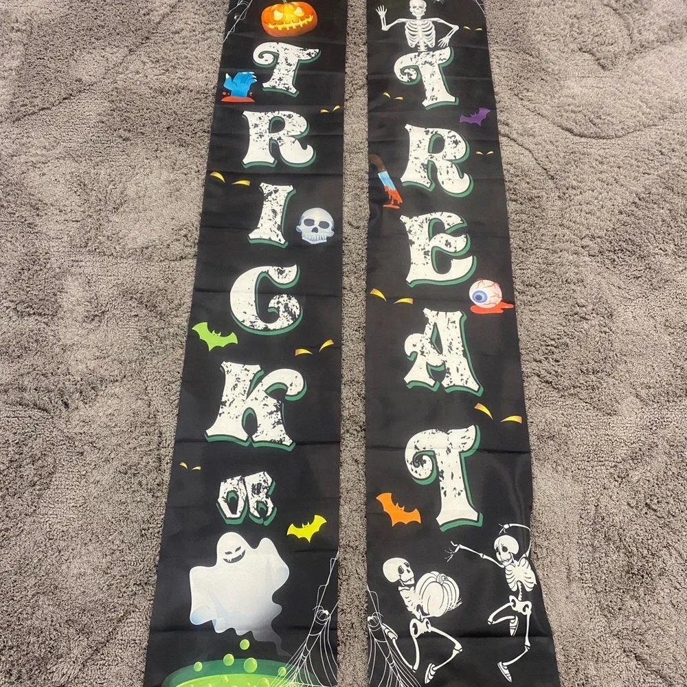 6Ft Halloween Trick or Treat Porch Door Decor